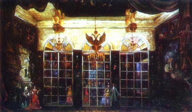 Сочинение по картине: Вильямс - "Эскиз декораций к балету Р.М.Глиэра Медный всадник"